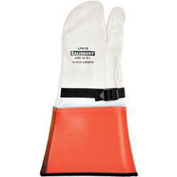 Honeywell Salisbury ILPM Series Pull Strap Mitten Protectors 9 Cowhide Leather Orange/White
