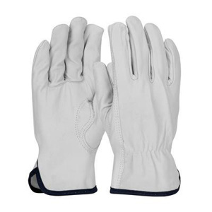 PIP Economy 71 Series Keystone Thumb and Slip-on Cuff Drivers Gloves Medium Goatskin Leather Natural