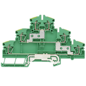 Weidmuller Klippon® Z-Series Triple Level PE Terminal Blocks Tension-clamp Connection 26 - 12 AWG