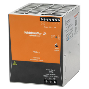 Weidmuller Connect Power PROeco Series 24 V Power Supplies 20 A 24 V 480 W