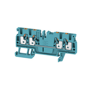 Weidmuller Klippon® A-Series Single Level Feed-through Terminal Blocks Push-in Connection 28 - 12 AWG