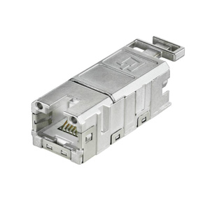 Weidmuller FrontCom® Vario PROFINET Industrial Ethernet Jack Inserts Gray RJ45 Cat6A