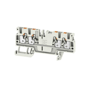 Weidmuller Klippon® A-Series Single Level Feed-through Terminal Blocks Push-in Connection 28 - 12 AWG