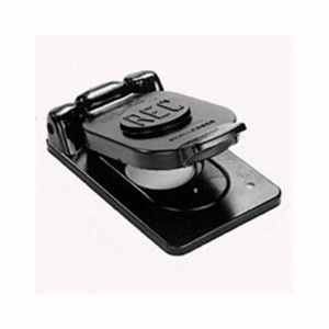 ABB Thomas & Betts Weatherproof Outlet Box Covers Single Receptacle 1.409 in 1 Gang Black