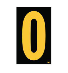 Electromark Number Labels 2 Black/Yellow Engineer Grade Reflective Sheeting