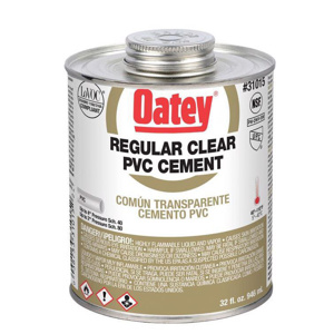 Oatey Regular Bodied Fast Set PVC Cements 32 oz Clear