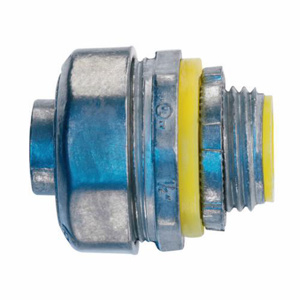 Eaton Crouse-Hinds LT-DC Series Straight Liquidtight Connectors Non-insulated 1 in Compression x Threaded Zinc Die Cast
