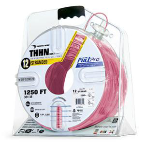 Encore Wire Copper SuperSlick THHN Wire (2) 1250 ft Carton Pullpro Pink Stranded 12 AWG