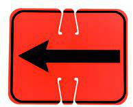 Cortina Reversible Arrow Symbol Cone Signs Orange/Black