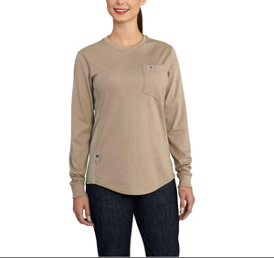 Kits - Carhartt FR Force® Relaxed Shirts - IBEW & TEP <em class="search-results-highlight">Logos</em> Large Khaki Womens