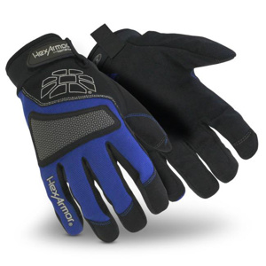 HexArmor Chrome Series® 4018 Mechanics Gloves Medium Blue Cut A6 Synthetic Leather