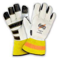 Power Gripz FR Lined Work Gloves Large Cowhide Leather, Kevlar® White