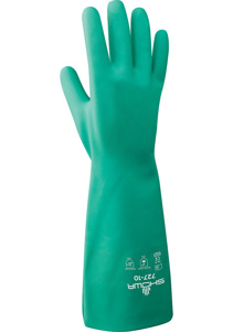Showa Chemical Protection Gloves Large Green Nitrile