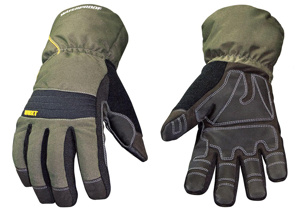 Youngstown Glove Waterproof Winter Gloves XL Black/Gray Nylon, Synthetic Leather, Terry Cloth