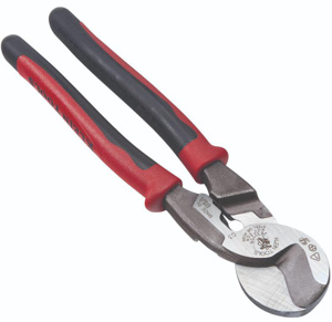 Klein Tools Journeyman™ High Leverage Stripping Cable Cutters 4/0 Aluminum, 2/0 Soft Copper, 100-Pair 24 AWG Communications Cable Steel