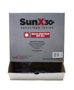 Coretex SunX30+ Series Sunscreen SPF 30 Foil Packs 50 Packets Per Box