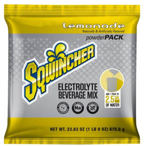 Sqwincher Powder Packs Lemonade 2-1/2 gal 32 Per Case