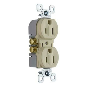 Pass & Seymour 3232-MH Series Duplex Receptacles 15 A 125 V 2P3W 5-15R Residential TradeMaster® Ivory