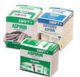 Honeywell Swift® Aspirin Pain Reliever Tablets Acetaminophen 325 mg 250 Per Box, 2 Per Packet
