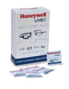 Honeywell Uvex® Clear Plus Series Pre-moistened Lens Cleaning Wipes 100 Individually Wrapped Towlettes Per Box