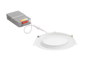 Lithonia WF6 SWW5 Contractor Select™ Series 6 in Switchable Regressed Recessed Downlight Kits LED 6 in TRIAC 10-100% White