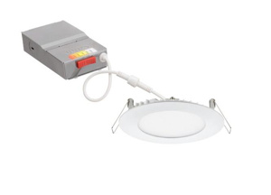 Lithonia WF6 SWW5 Contractor Select™ Ultra-thin Wafer 6 in Switchable Recessed Downlight Kits LED 6 in TRIAC 10-100% White