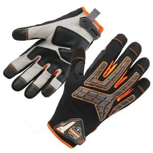Ergodyne ProFlex® 760 Impact Reducing Utility Work Gloves Medium Black/Orange Tena-Grip™, Thermoplastic Rubber TPR