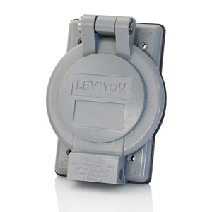 Leviton WP Series Weatherproof Outlet Box Covers 1-Gang Plastic Gray