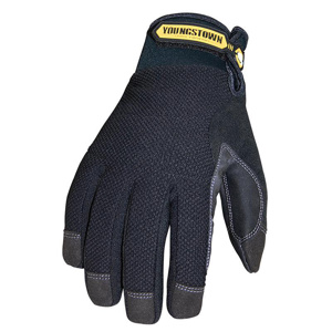 Youngstown Glove Safety Waterproof Winter Plus Gloves Large Black Nylon, Synthetic Leather, Terry Cloth, Velcro®
