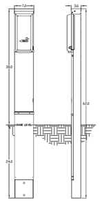 ABB Midwest Electric Unmetered Pedestals 70 A