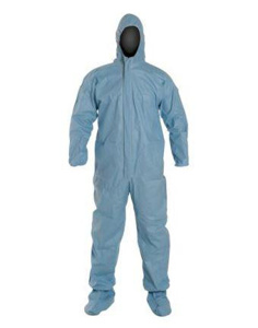 DuPont™ Hooded Attached Sock Disposable Coveralls 2XL Blue