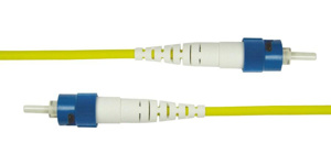 Indoor Riser Fiber Cable Assemblies 5 m ST - ST Simplex SM - OS2 2 Fiber Yellow