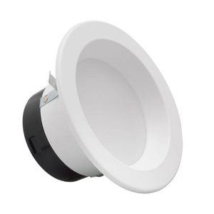 Nicor Lighting DLR Recessed LED Downlights 120 V 12 W 5 in<multisep/> 6 in 4000 K White Dimmable 800 lm