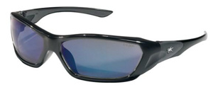 MCR Safety ForceFlex® FF1 Safety Glasses Anti-scratch Blue Mirror Black