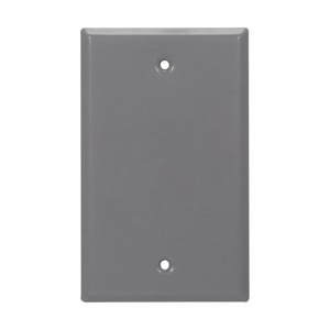 Eaton Crouse-Hinds TP72 Series Blank Weatherproof Outlet Covers Aluminum Blank 1 Gang Gray
