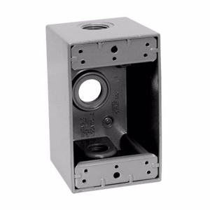 Eaton Crouse-Hinds TP7000 Series Weatherproof Deep Outlet Boxes with Lugs 2-5/8 in Metallic 1 Gang 3/4 in
