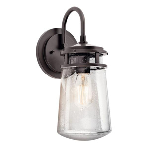 Kichler Lydon Collection Small Outdoor Wall Lights Clear Seeded 100 W Medium