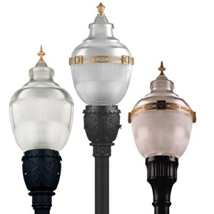 Holophane Washington Series Acorn HPS Post Top Light Fixtures High Pressure Sodium 100 W