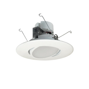 Nora Lighting Onyx NOX Recessed LED Downlights 120 V 13 W 5 in<multisep/> 6 in 3000 K White Dimmable 800 lm