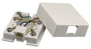 GC Electronics 30-96 Series Surface Mount Boxes RJ11 Plastic White