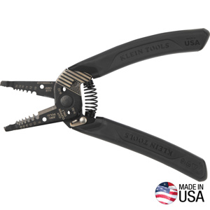 Klein Tools Klein-Kurve® Cable Cutter & Strippers 18 - 8 AWG Solid, 20 - 10 AWG Stranded Black Spring-assisted