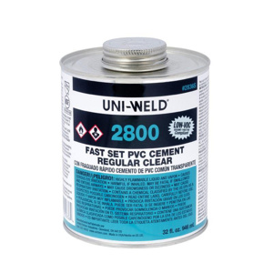 Oatey 2800 Series Uni-Weld® PVC Regular Clear Fast Set Cements 32 oz Can Clear