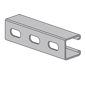 PUPCO AS-132-OS Series Slotted Strut Channels 1-5/8" x 1-5/8" Single, Slotted Pre-galvanized