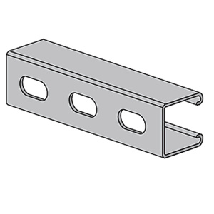 PUPCO AS-134-OS Series Slotted Strut Channels 1-5/8" x 1-5/8" Single, Slotted Pre-galvanized