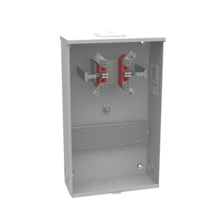 Milbank No Bypass Ringed Meter Sockets 20 A 600 VAC OH/UG 6 Jaw 1 Position 1 Phase Ground Lug Small Closing Plate