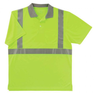 Kits - Ergodyne GloWear® High Vis Reflective Polos - Border States <em class="search-results-highlight">Logo</em> Large High Vis Lime Mens