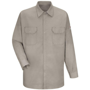 Workwear Outfitters Bulwark EXCEL FR® Tuffweld® Lined Welding Button Work Shirts 3XL Silver Gray Mens