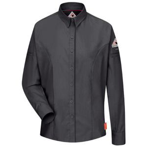 Kits - Workwear Outfitters Bulwark FR iQ Series® Button Work Shirts - BHI <em class="search-results-highlight">Logo</em> 3XL Charcoal Womens