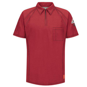 Workwear Outfitters Bulwark FR iQ Series® Lightweight Polos Small Red Mens