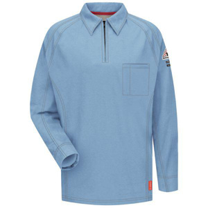 Workwear Outfitters Bulwark FR iQ Series® Lightweight Polos Large Tall Blue Mens